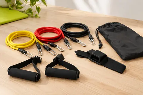 Kit Fokky de trois bandes de résistance avec poignées, ancrage de porte et sac de transport