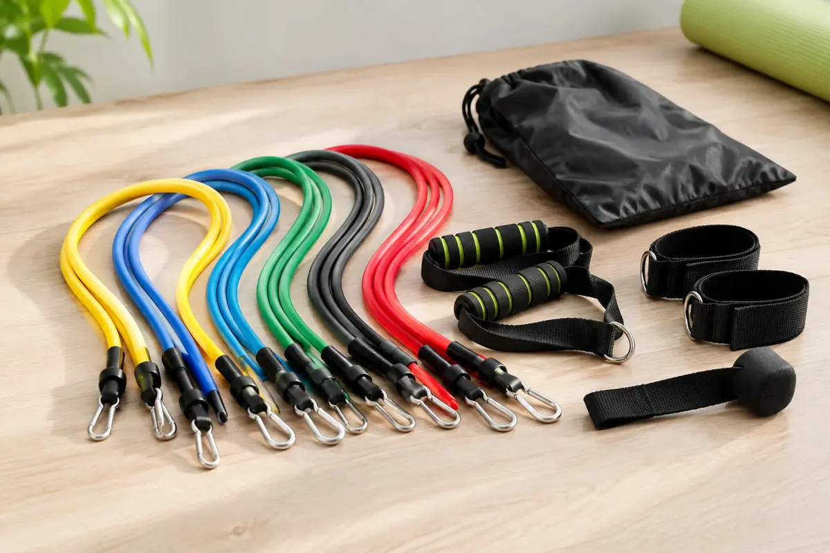 Kit de tubes de résistance Veick avec poignées, sangles de cheville, ancrage de porte et sac de transport