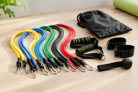 Kit de tubes de résistance Veick avec poignées, sangles de cheville, ancrage de porte et sac de transport